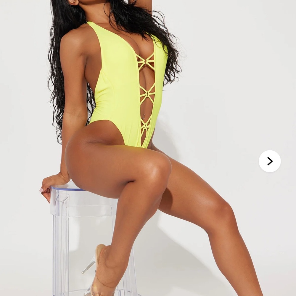Vibrant Yellow One-Piece Swimsuit